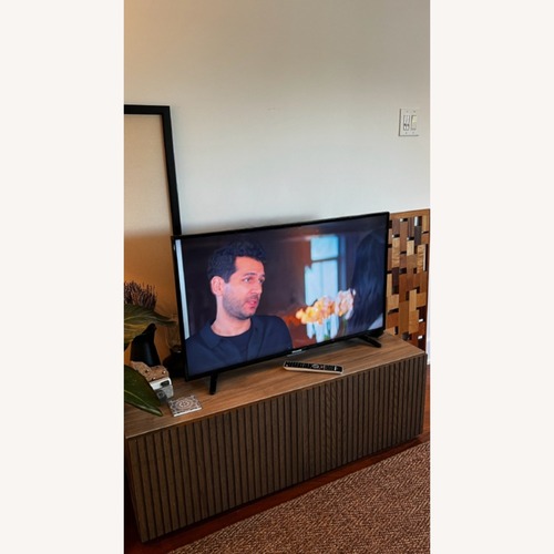 Used Walnut Fluted Media Console for sale on AptDeco