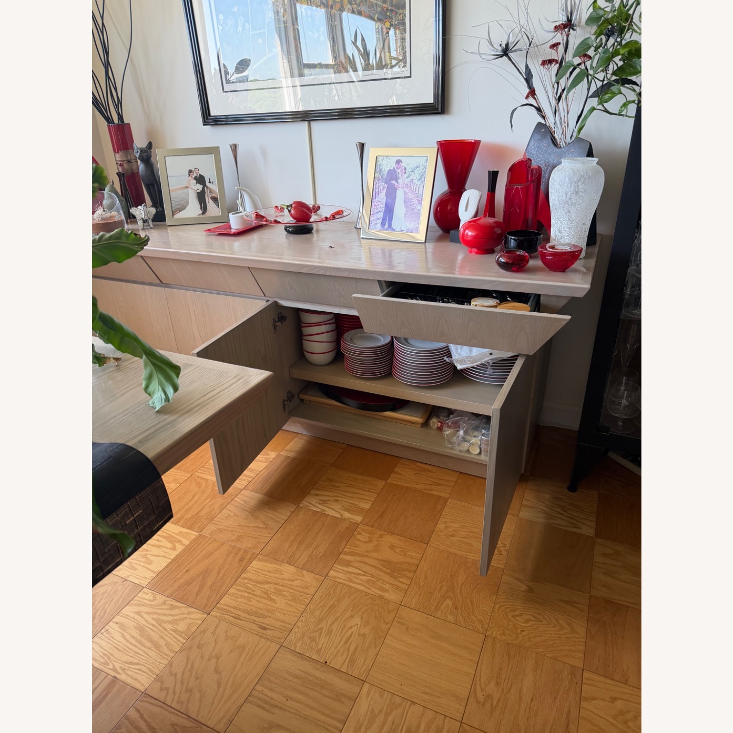 Light Gray Solid Ash Dining Set - image-3