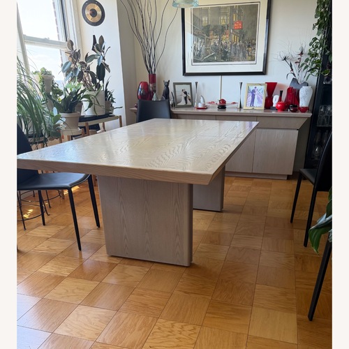 Used  Light Gray Solid Ash Dining Set for sale on AptDeco
