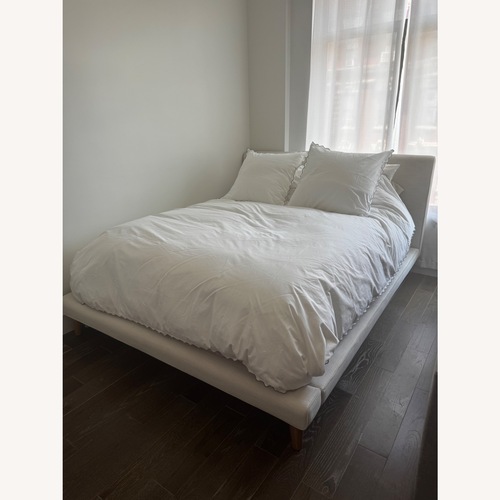 Used West Elm Mod Upholstered Queen Bed  for sale on AptDeco