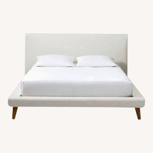 Used West Elm Mod Upholstered Queen Bed  for sale on AptDeco