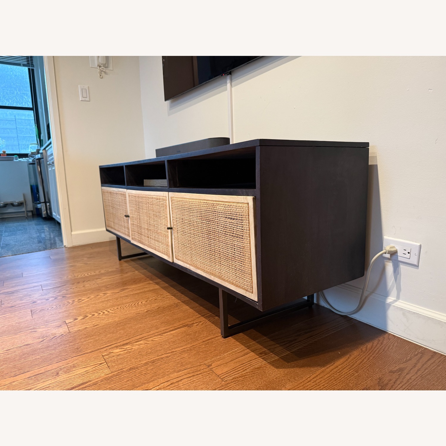 Pottery Barn Dolores Cane Media Console 65" - image-2