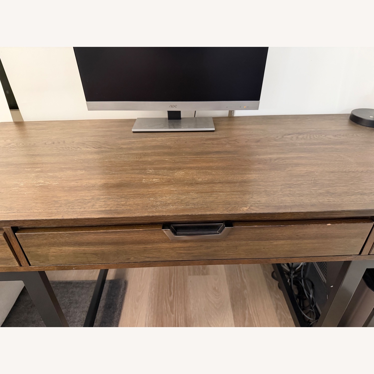 Harper Industrial Wooden Desk - image-2