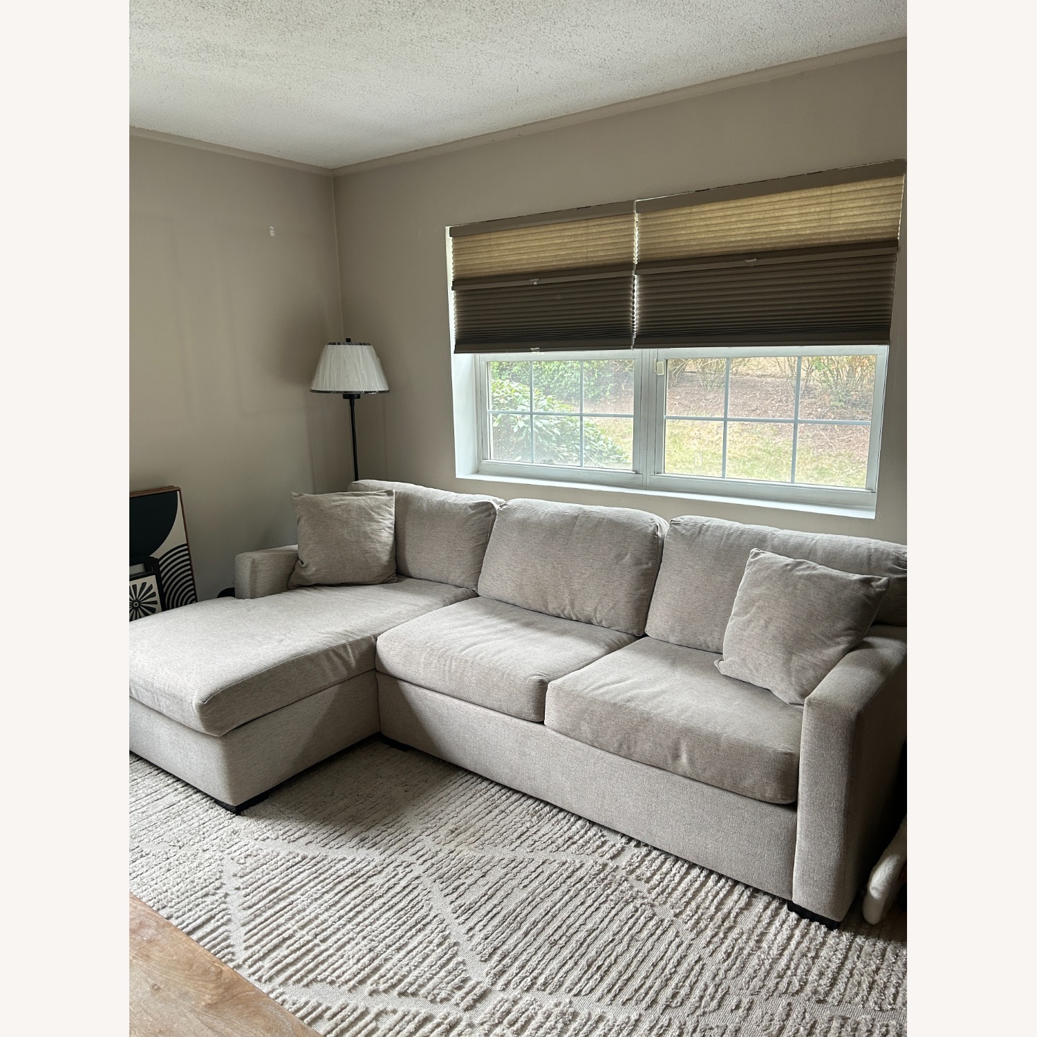 Crate & Barrel Natural Fabric Sleeper Sofa - image-2