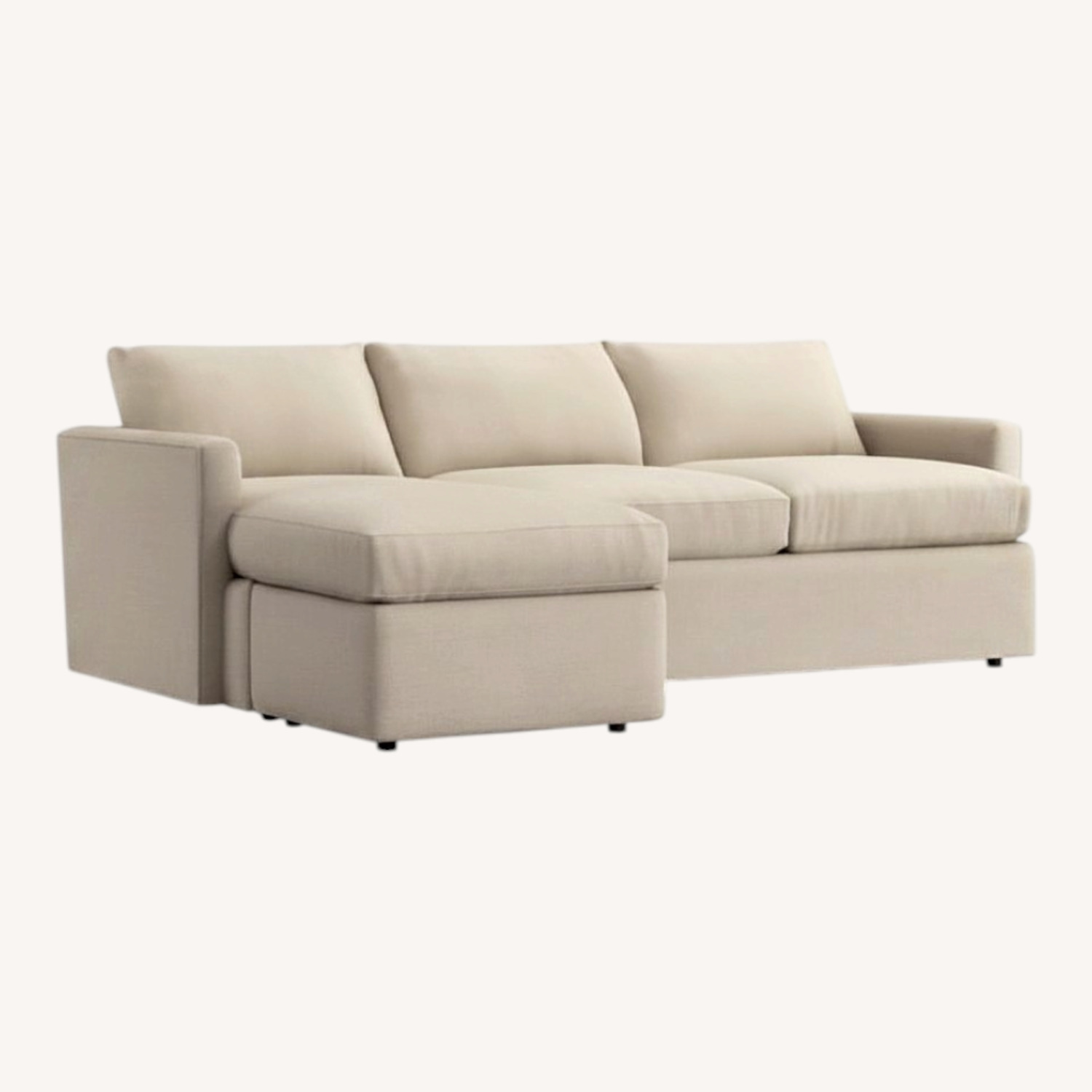 Crate & Barrel Natural Fabric Sleeper Sofa - image-0