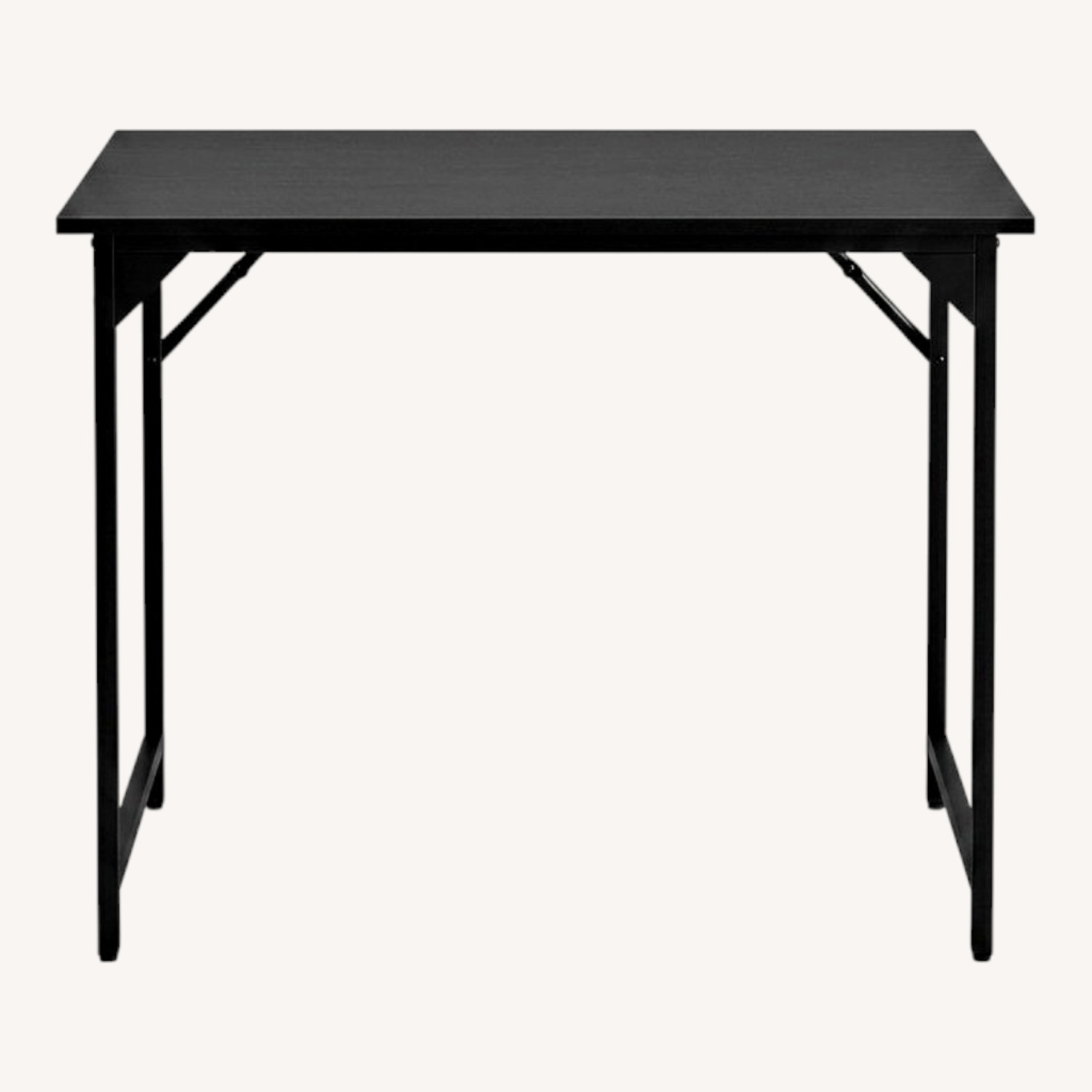 Black Writing Desk with Storage Sling - image-0