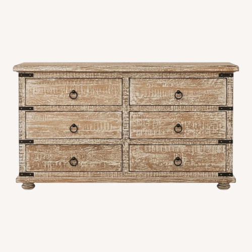 Used Pottery Barn Kaplan Natural Wood Dresser for sale on AptDeco