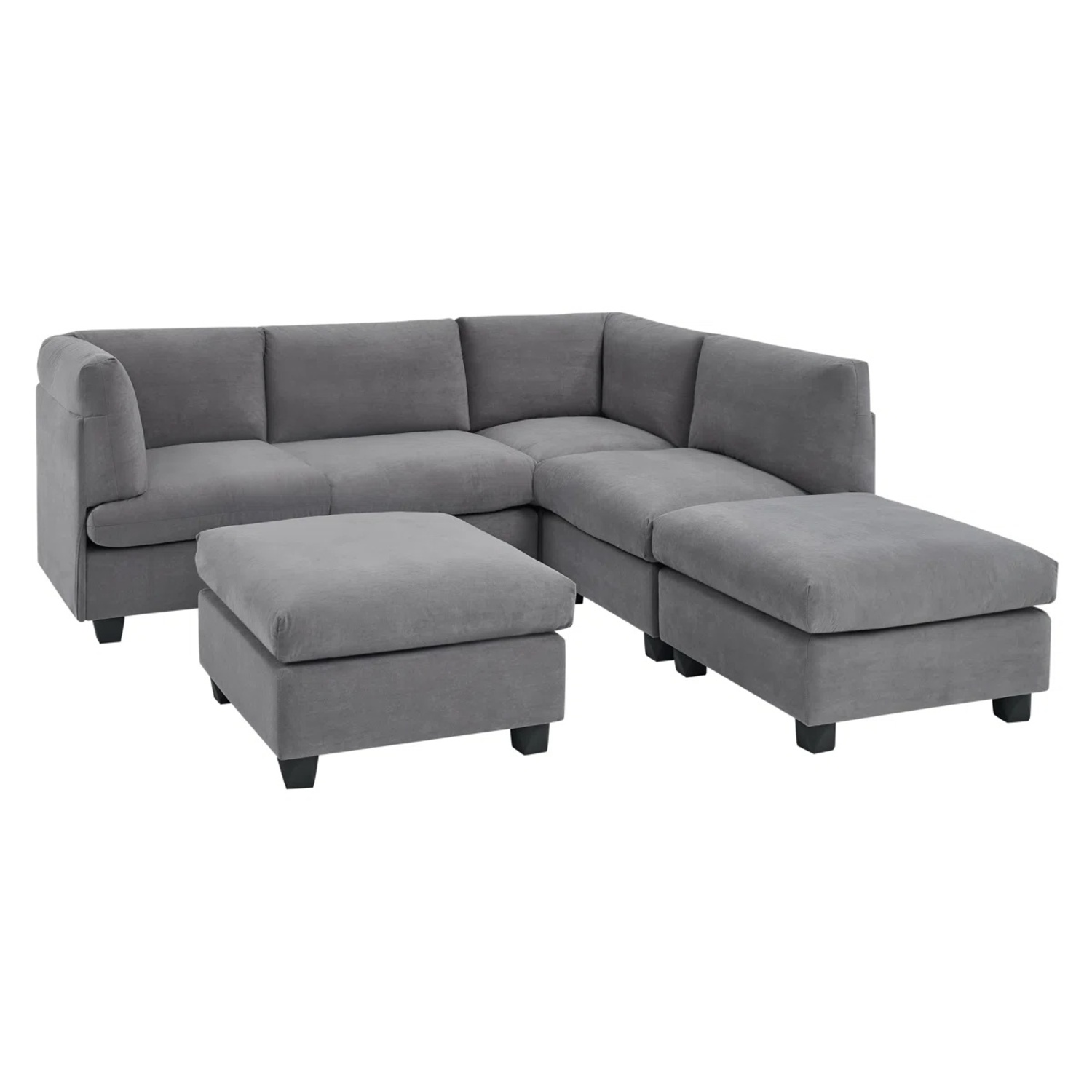 Wade Logan Ashif 95.25" Sectional Sofa & Chaise - image-5
