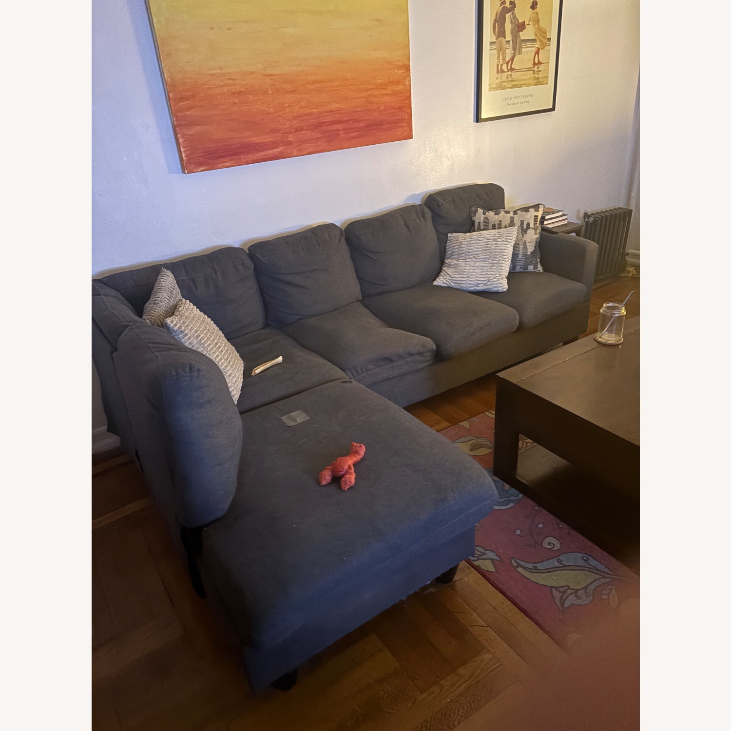Wade Logan Ashif 95.25" Sectional Sofa & Chaise - image-1