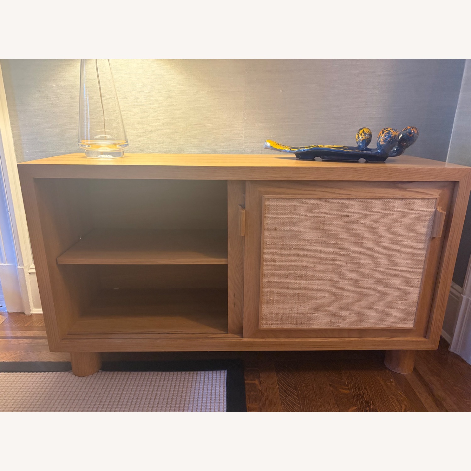 Natural Wood and Wicker Sideboard - image-3