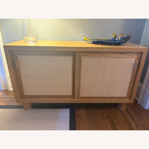 Used Natural Wood and Wicker Sideboard for sale on AptDeco
