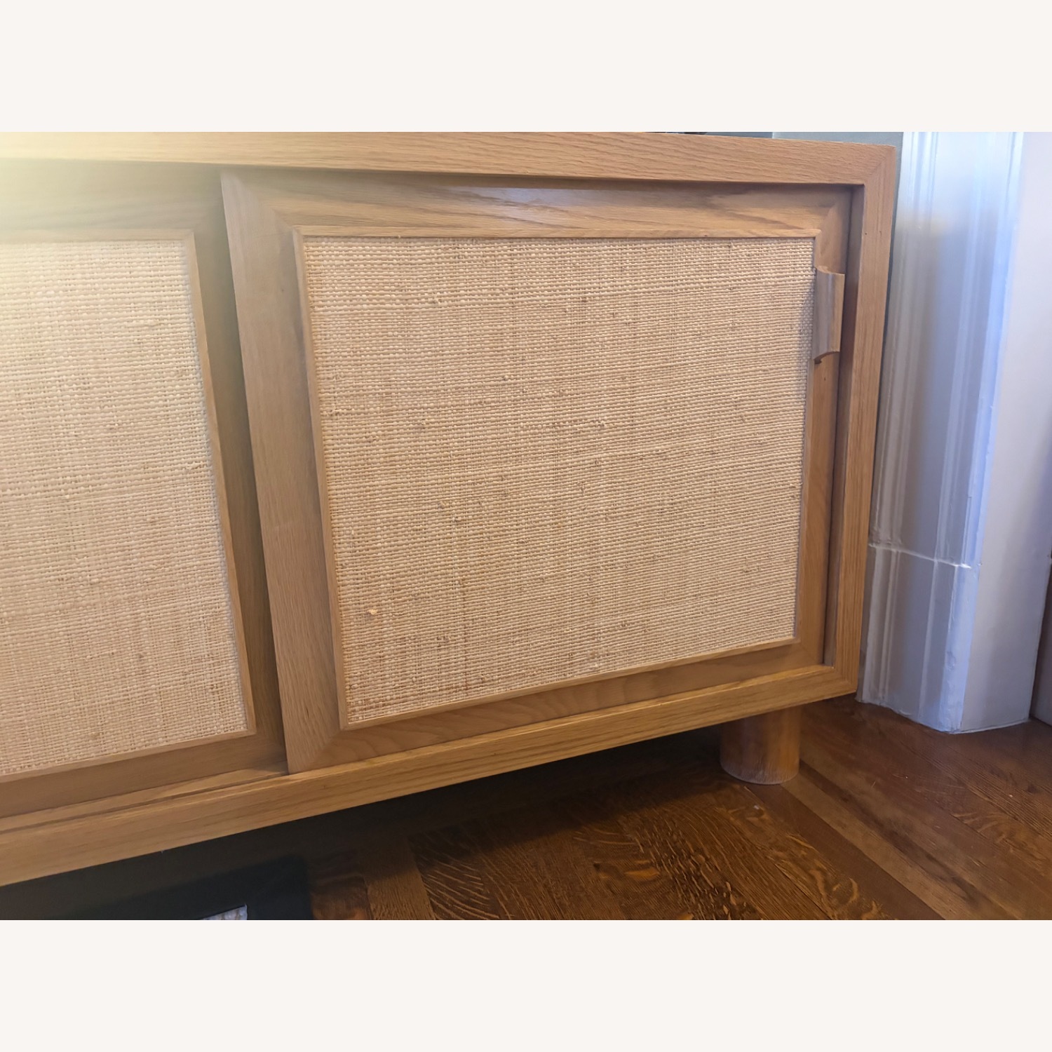 Natural Wood and Wicker Sideboard - image-2