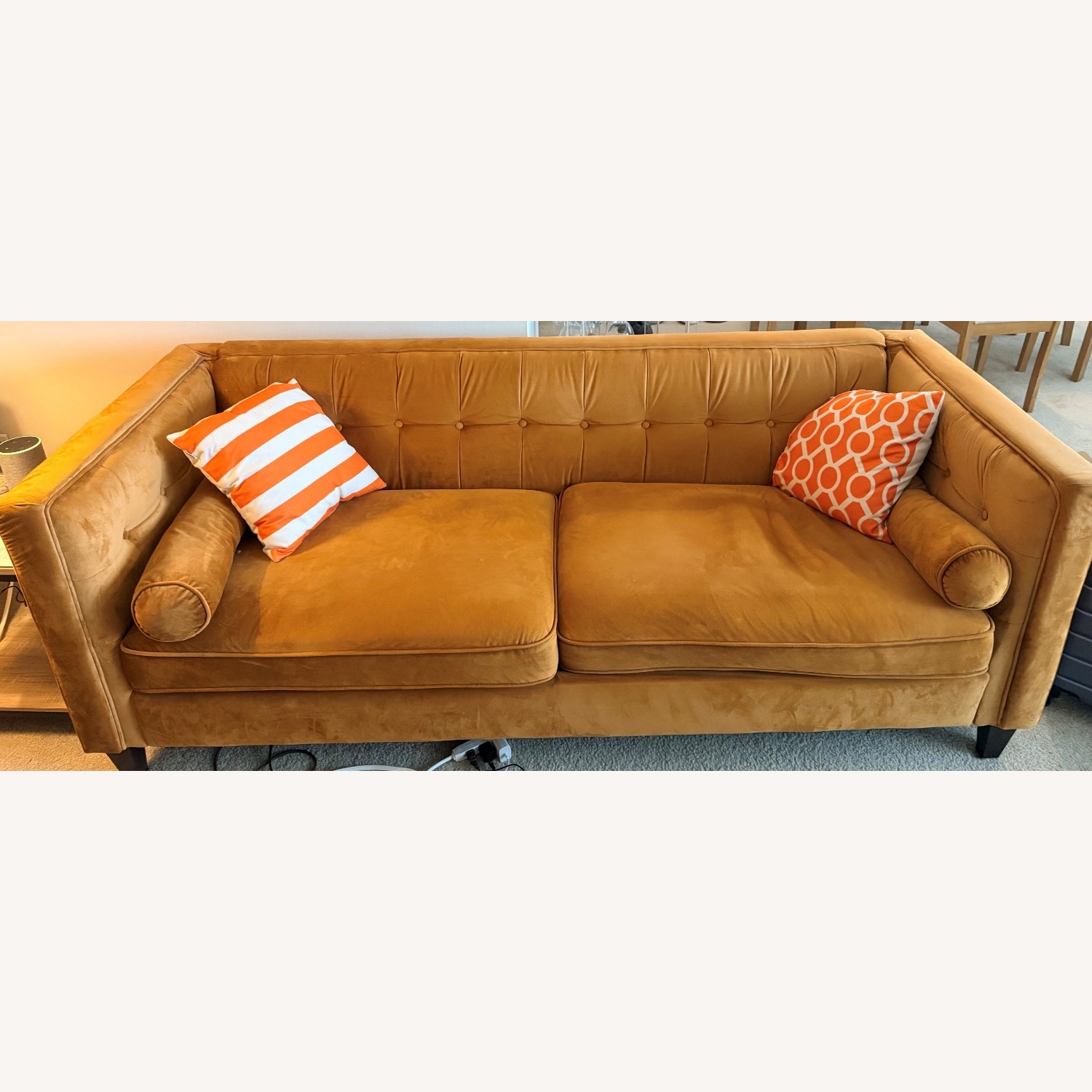 Ginger Faux Leather 2 Seater Sofa - image-2