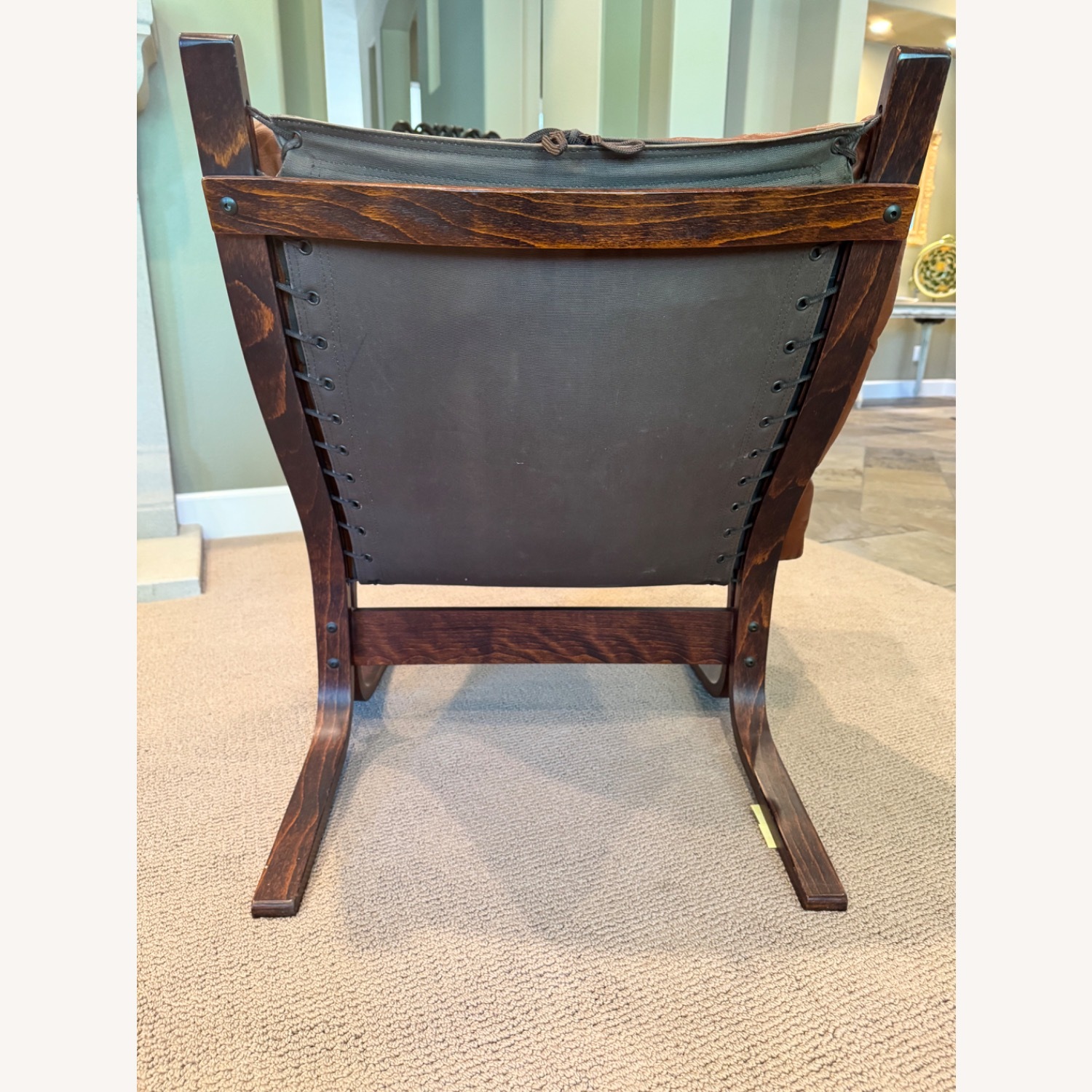 Westnofa Dark Brown Leather Accent Chair - image-5