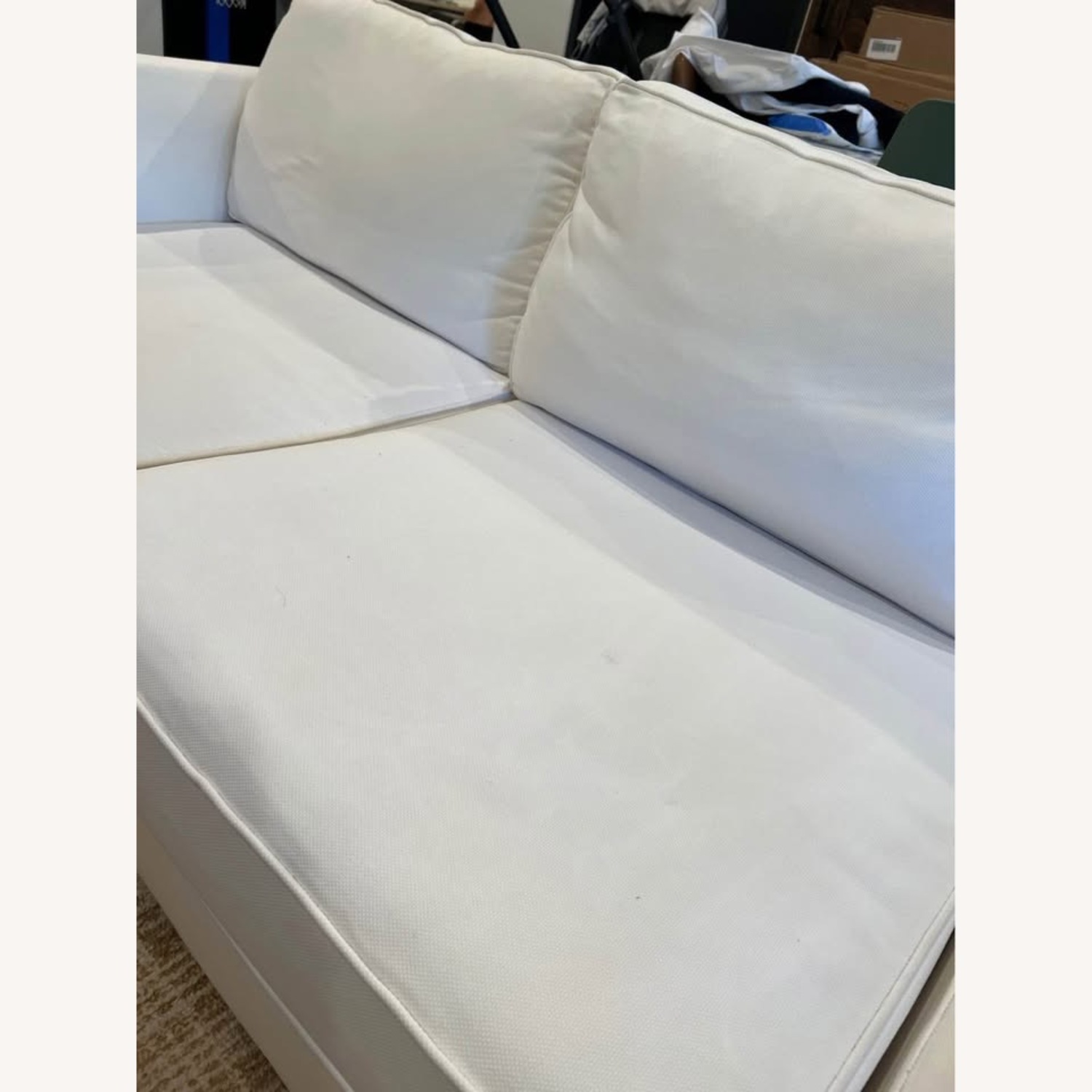 West Elm Harris White Fabric 2 Piece Sectional - image-27