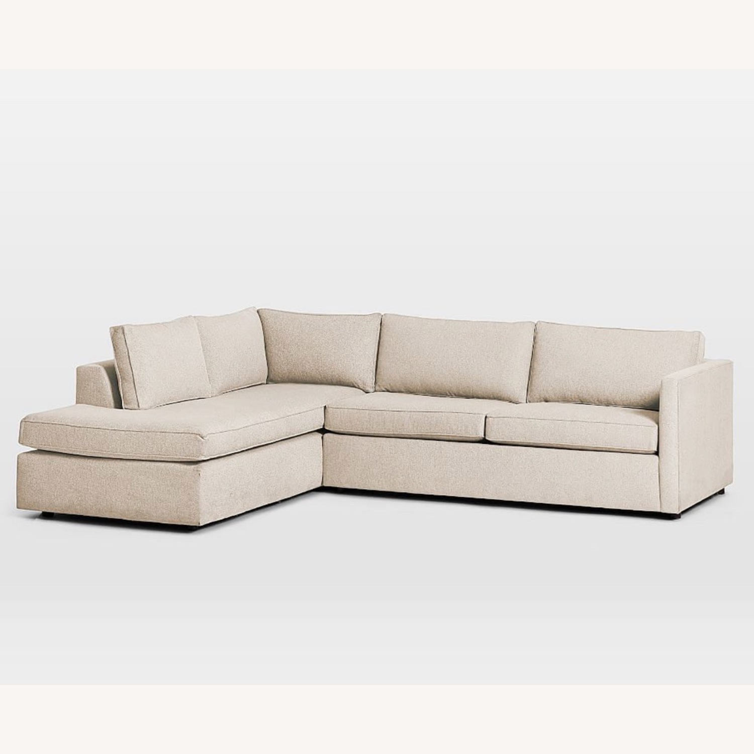 West Elm Harris White Fabric 2 Piece Sectional - image-21