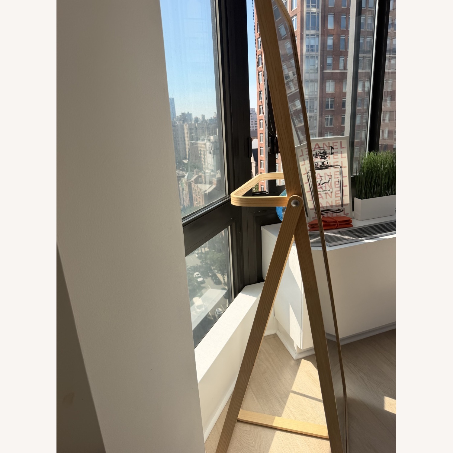 IKEA Natural Wood Floor Mirror - image-2