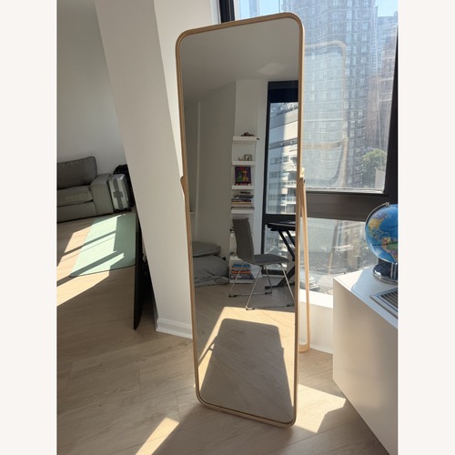 Used IKEA Natural Wood Floor Mirror for sale on AptDeco