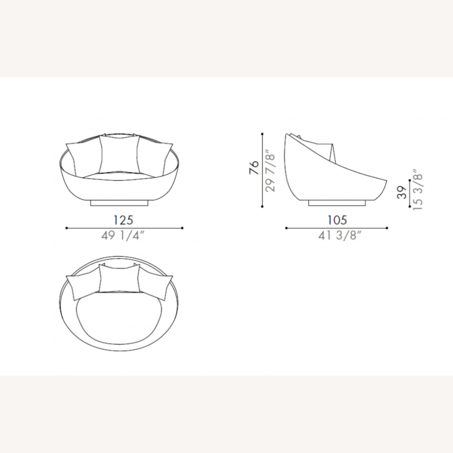 Milia Shop Désirée Lacoon Lounge Chair / Armchair - image-9
