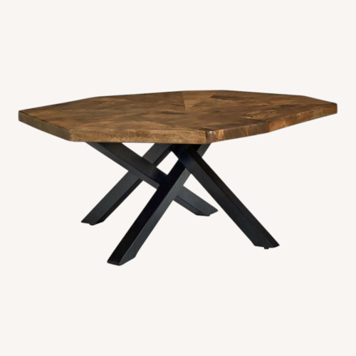 Used Ashley Haileeton Solid Acacia Wood Coffee Table for sale on AptDeco