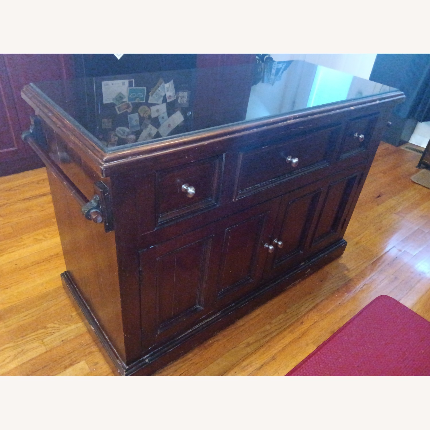 Solid Wood and Granite Top Kitchen Island - image-8
