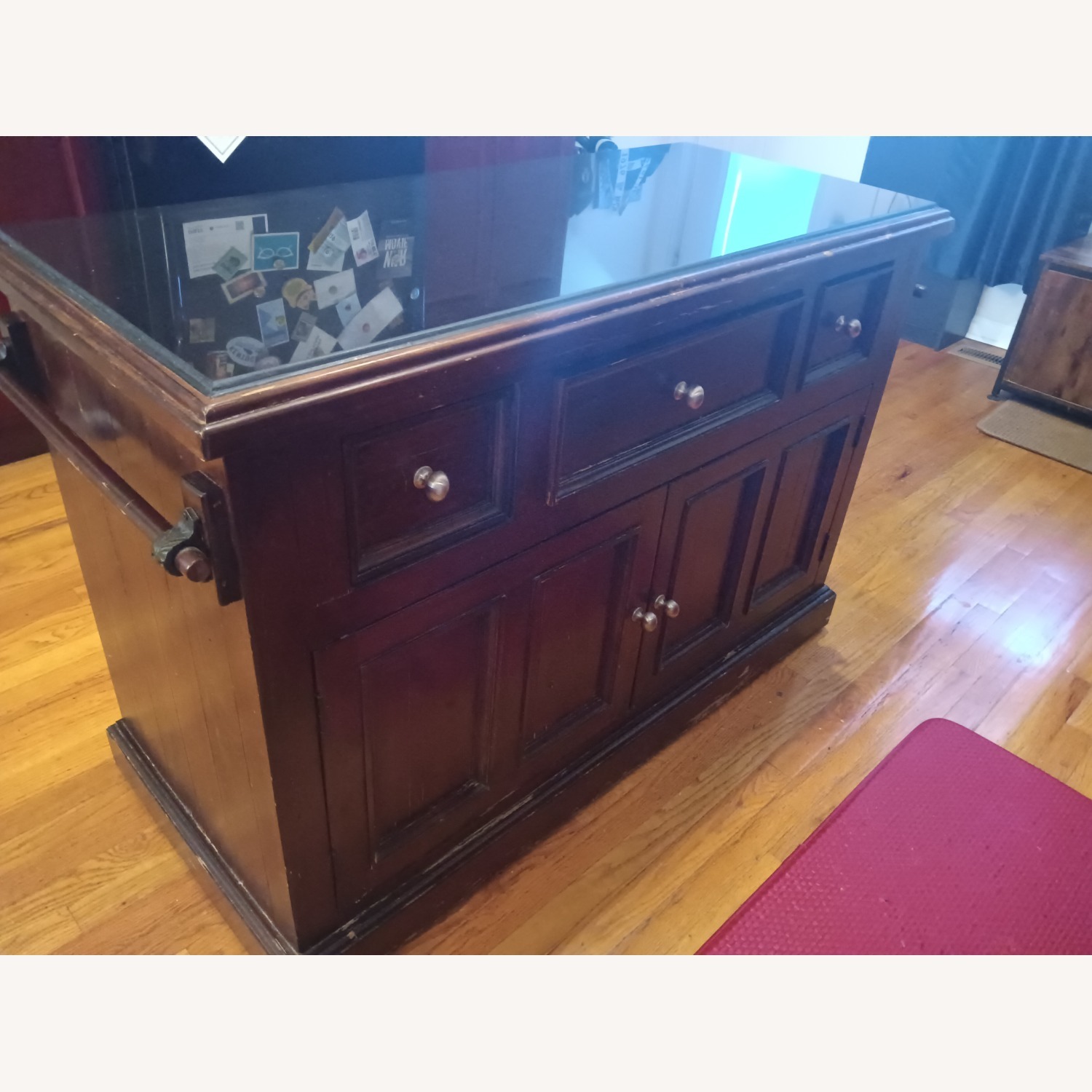 Solid Wood and Granite Top Kitchen Island - image-3