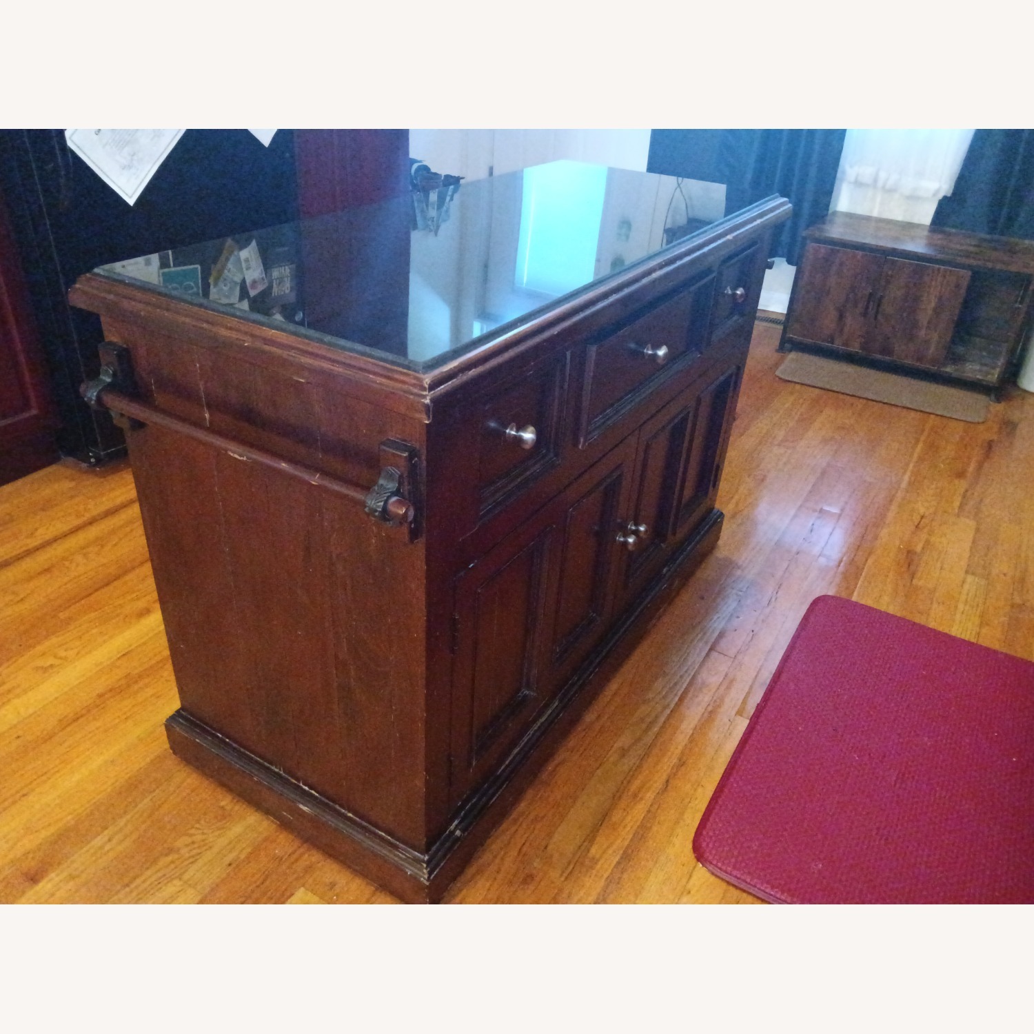 Solid Wood and Granite Top Kitchen Island - image-2