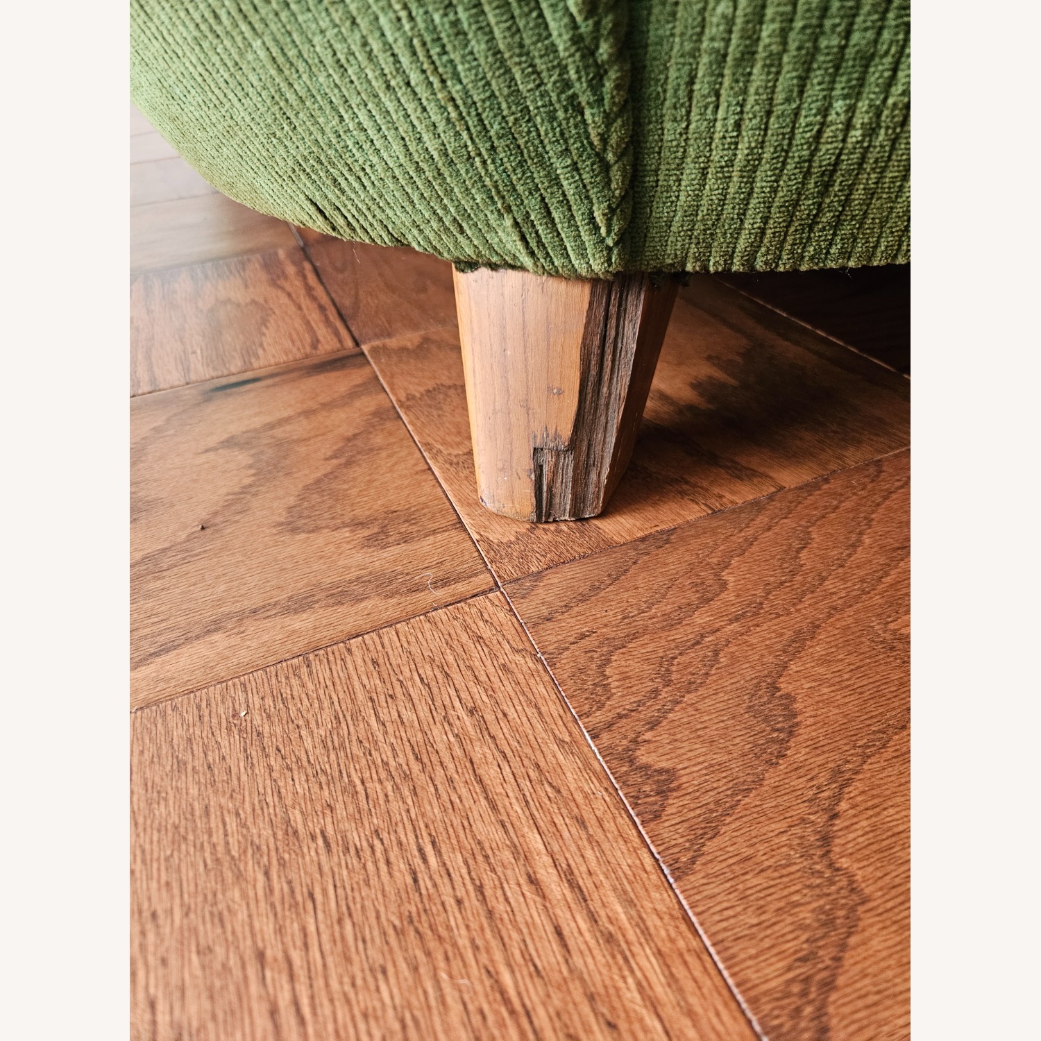 Green Fabric 2 Seater Sofa - image-3