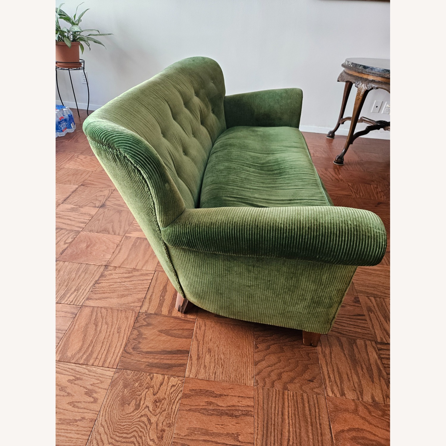 Green Fabric 2 Seater Sofa - image-2