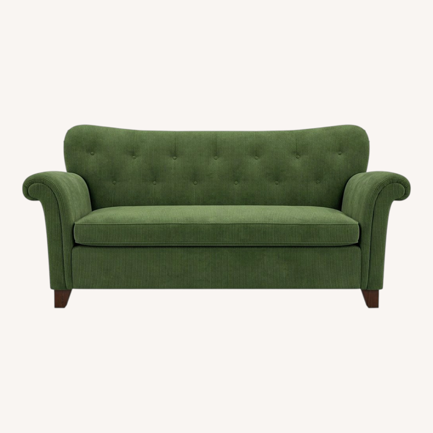 Green Fabric 2 Seater Sofa - image-0