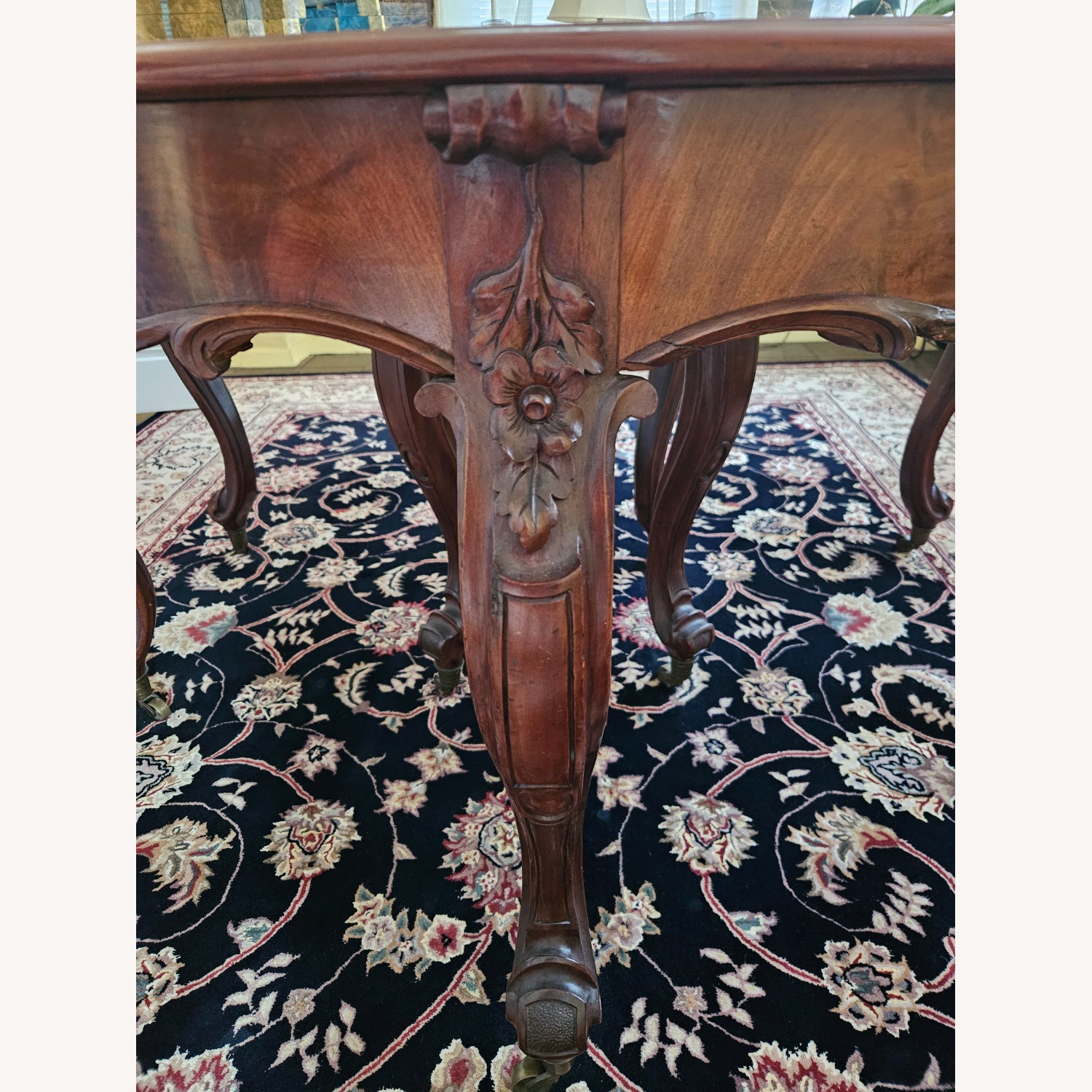 Vintage/Antique Dark Brown Dining Table - image-2
