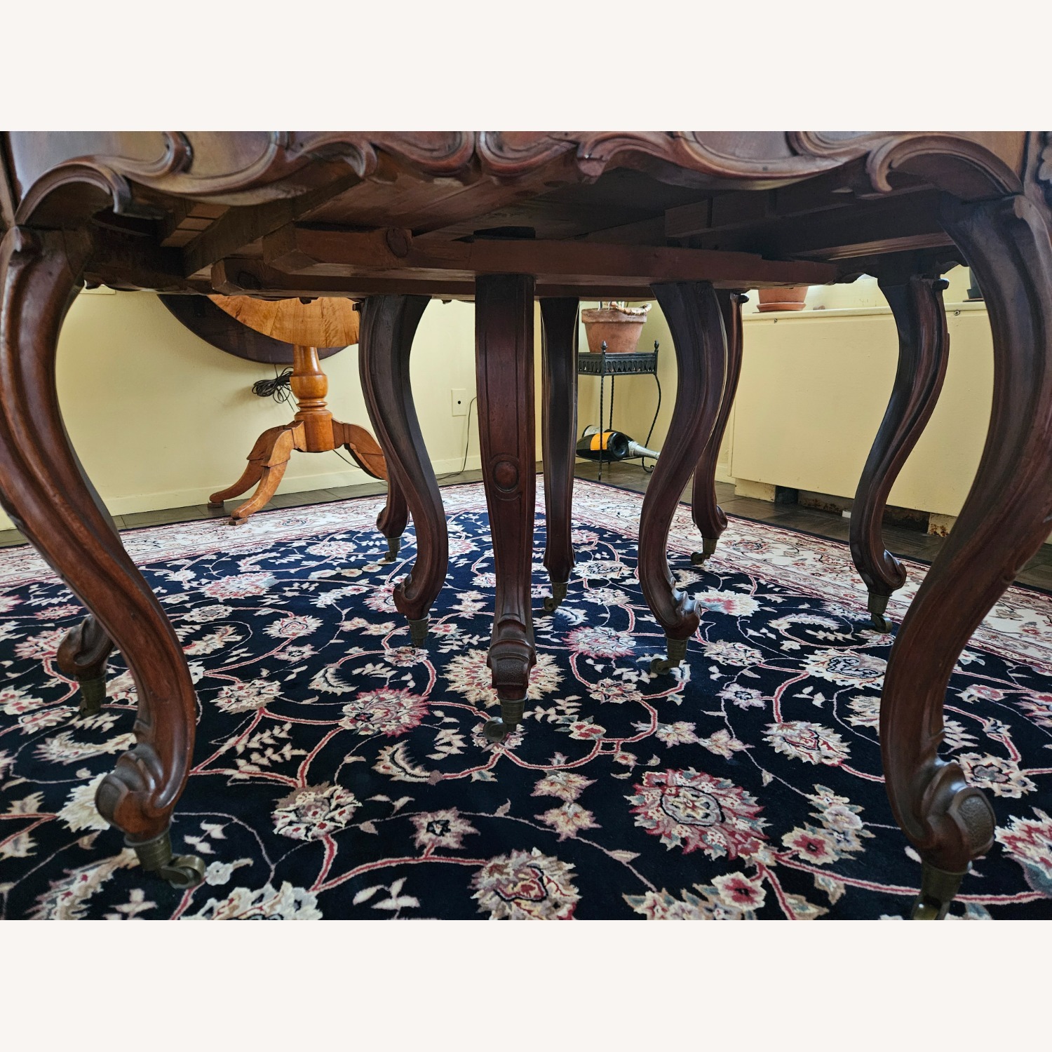 Vintage/Antique Dark Brown Dining Table - image-3