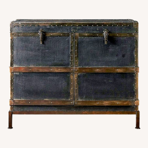 Used Pottery Barn Black Bar Cart for sale on AptDeco
