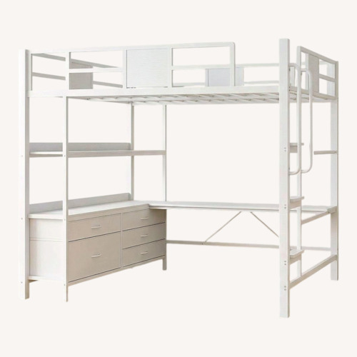 Used Amazon White Metal Bunk Bed for sale on AptDeco