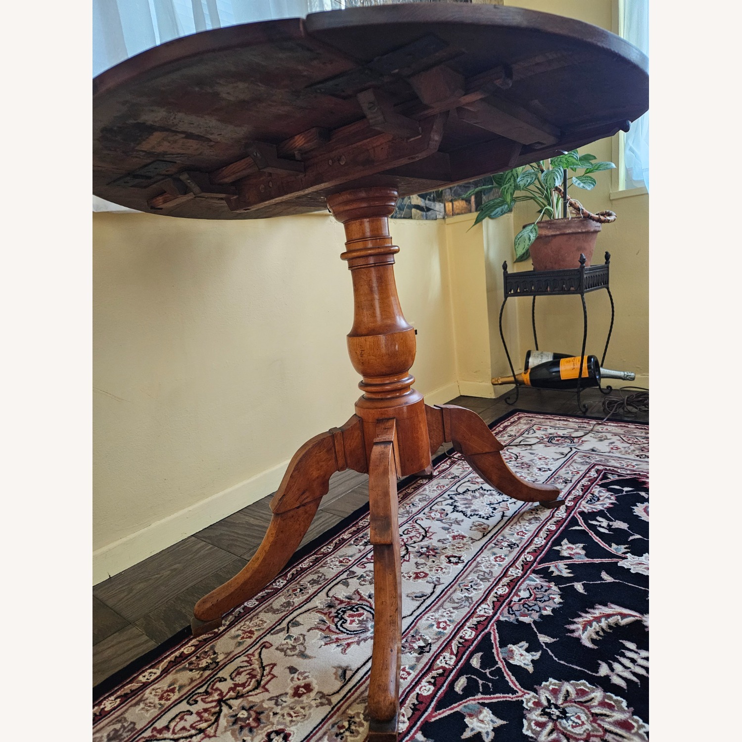 Vintage/Antique Dark Brown Side Table - image-3