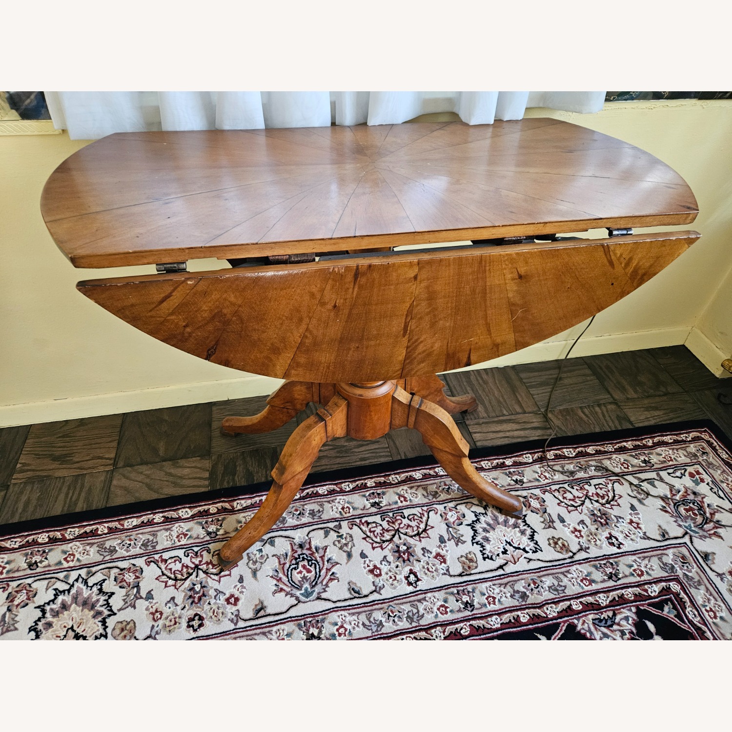 Vintage/Antique Dark Brown Side Table - image-1