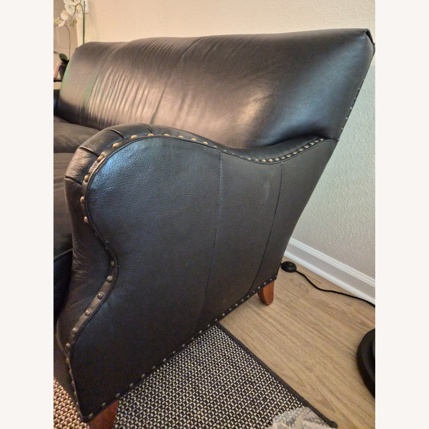 Hancock & Moore Black Leather 3+ Seater Sofa - image-1