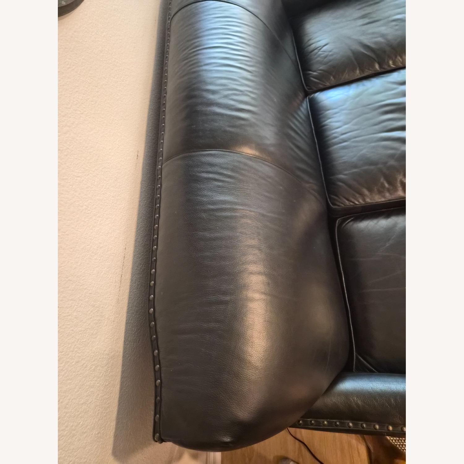 Hancock & Moore Black Leather 3+ Seater Sofa - image-2