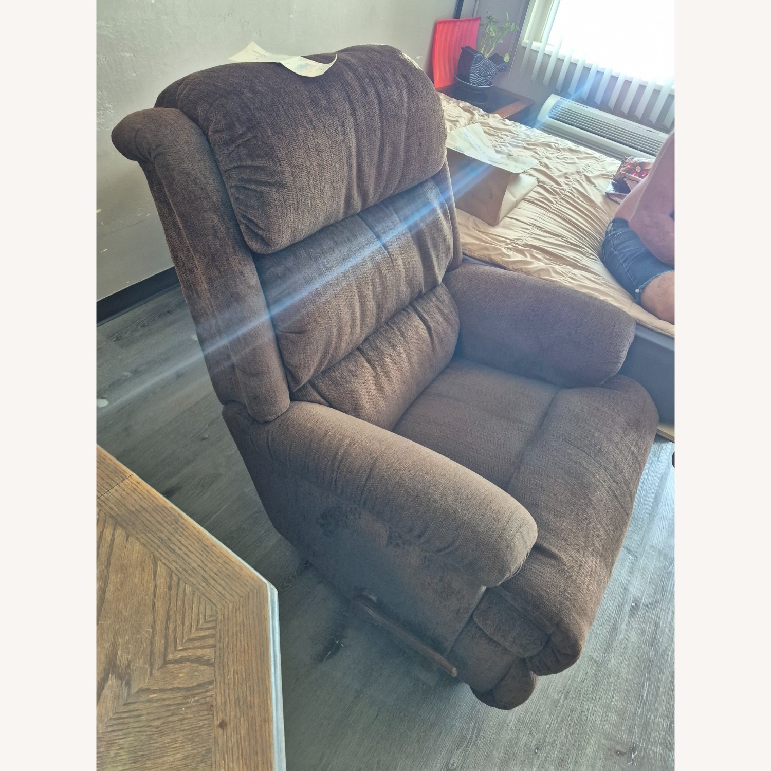 La-Z-Boy Dark Brown Fabric Recliner - image-1