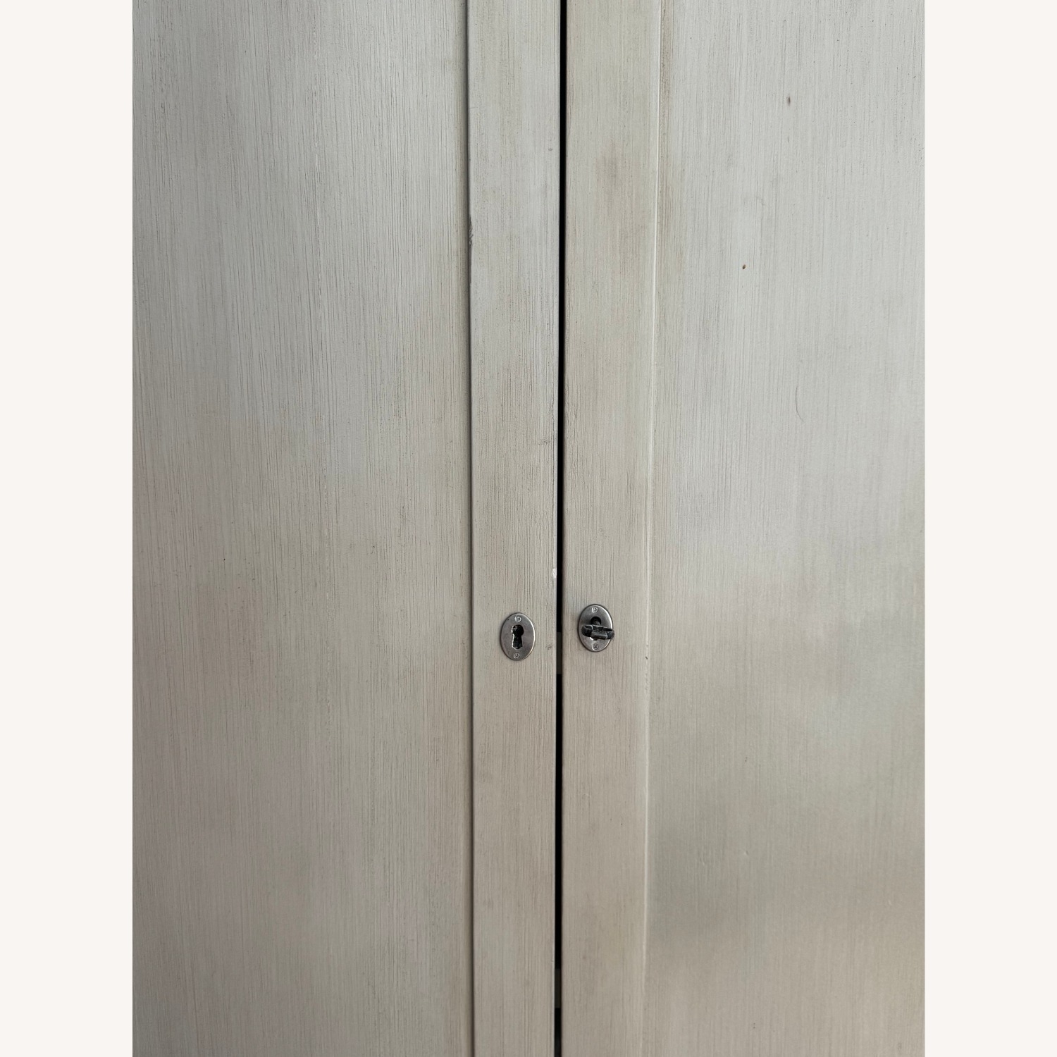 Restoration Hardware Light Gray Wood Armoire - image-5