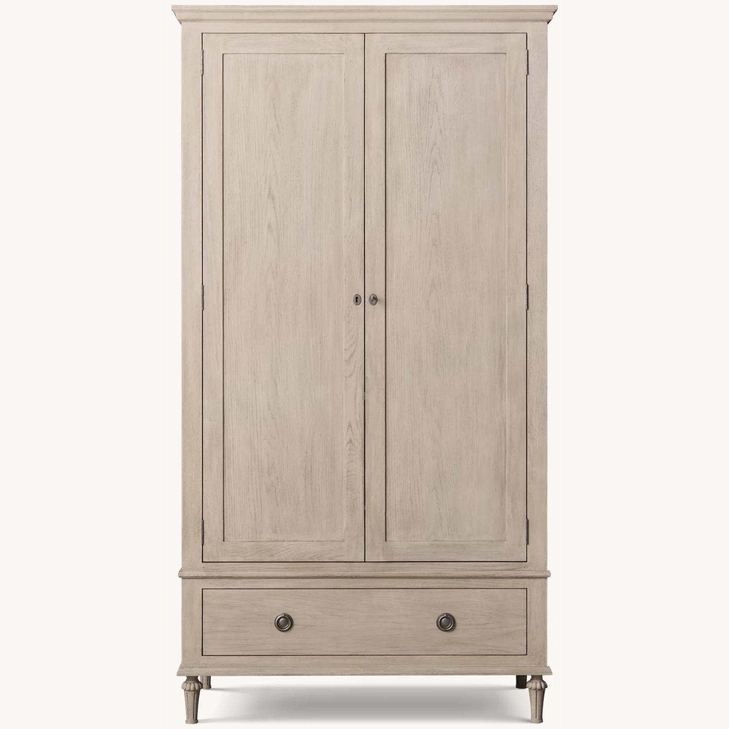 Restoration Hardware Light Gray Wood Armoire - image-7
