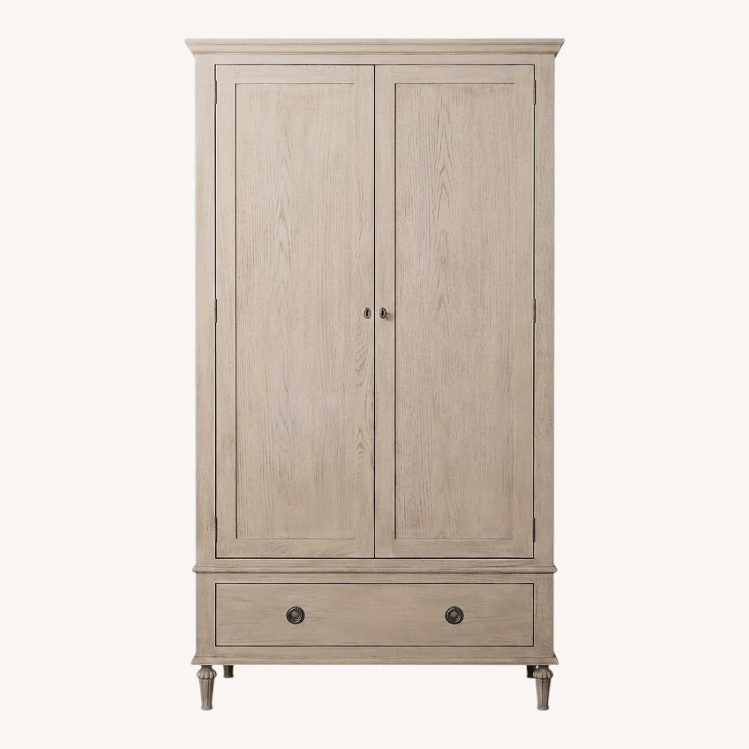 Restoration Hardware Light Gray Wood Armoire - image-0