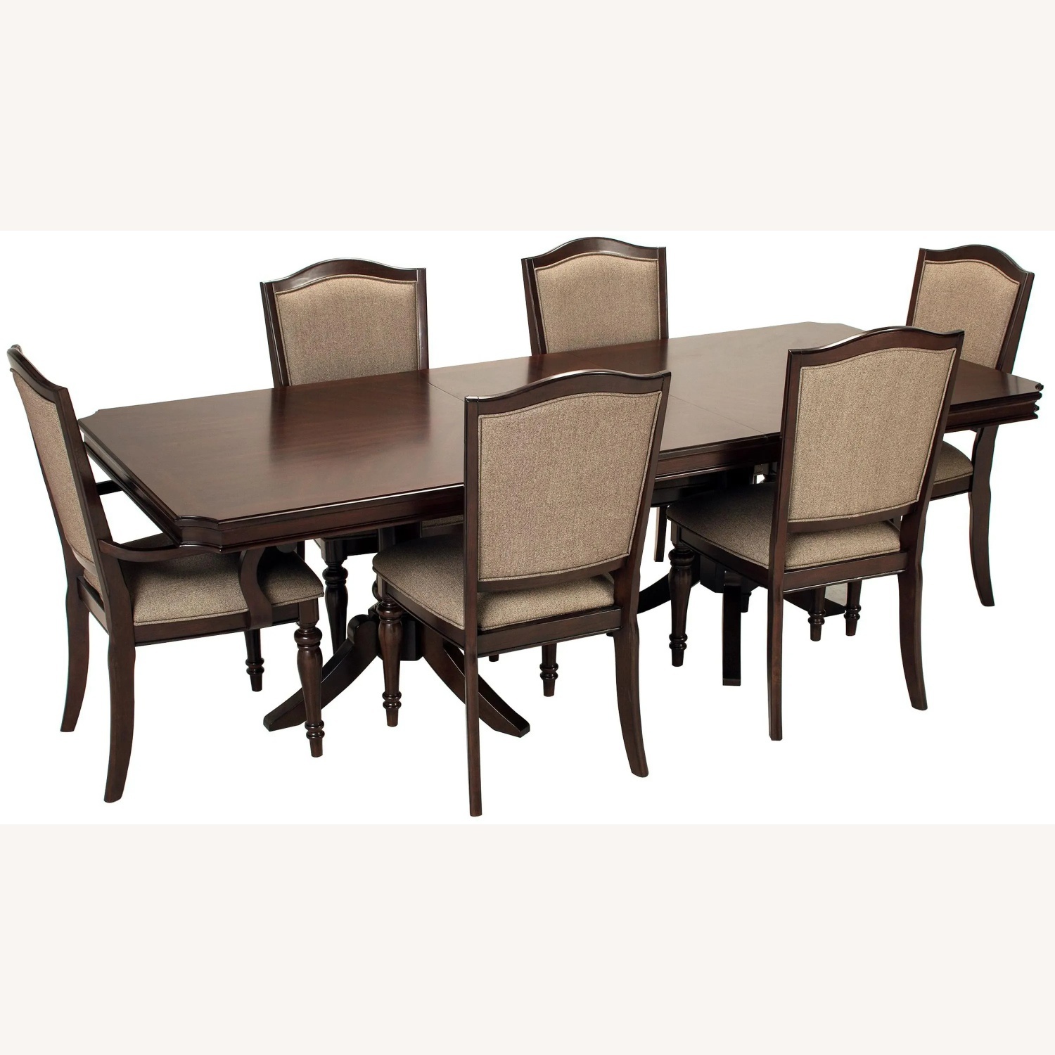 Raymour & Flanigan Dark Brown Wood Dining Table - image-8