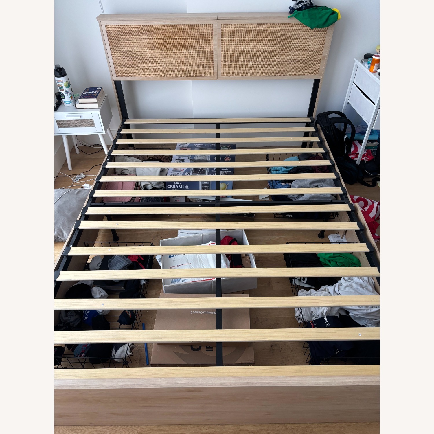 Amazon Queen Bed Frame with 4 Storage Drawers - image-1