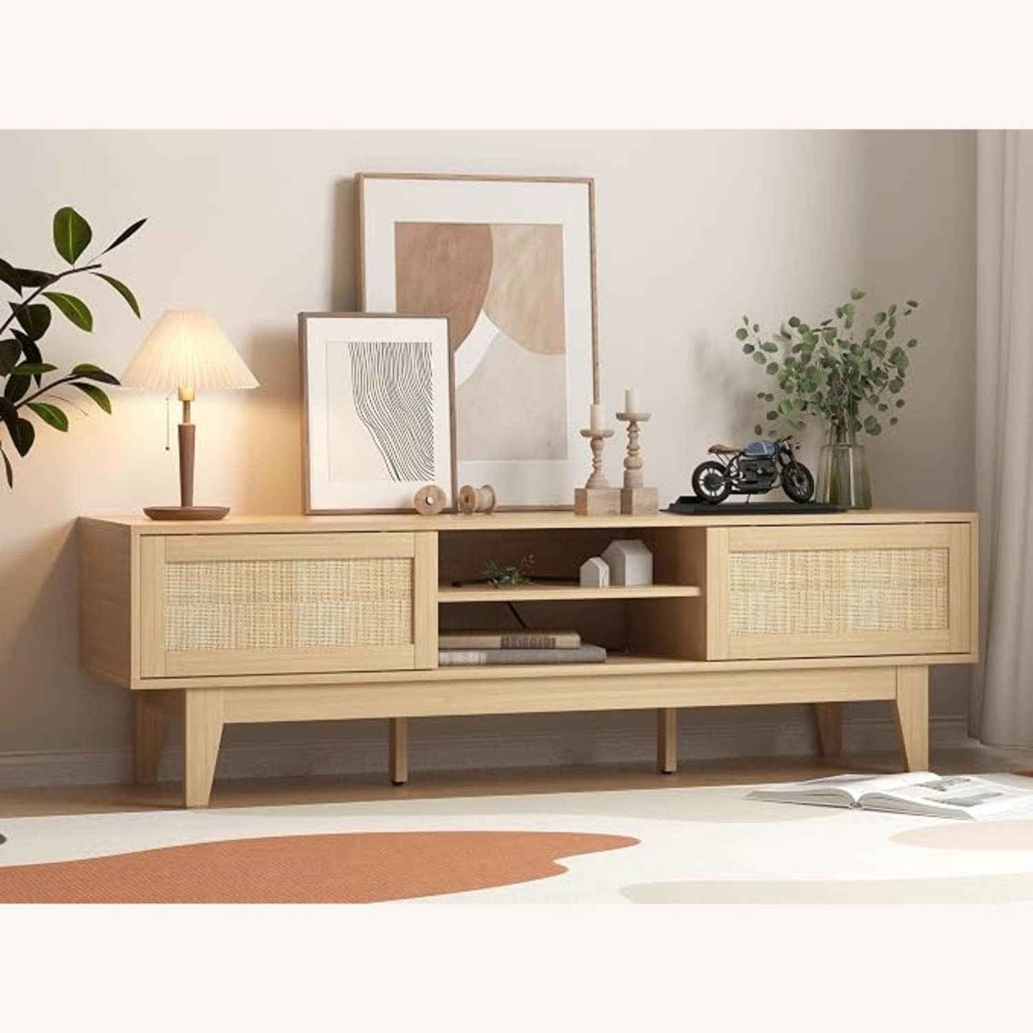 Amazon Boho Natural Wood Tv Stand - image-4