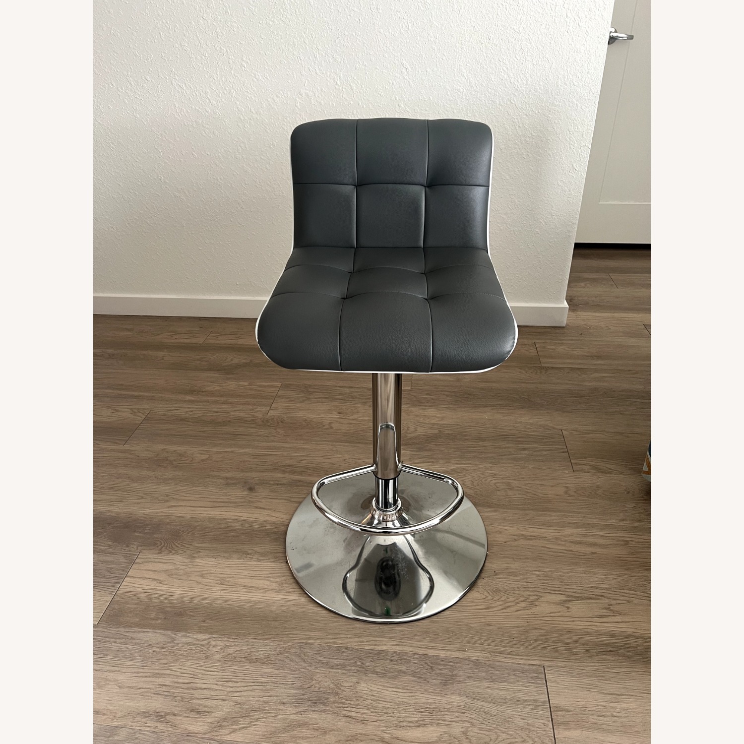 Rooms To Go Falsley Dark Gray Fabric Stools - image-1