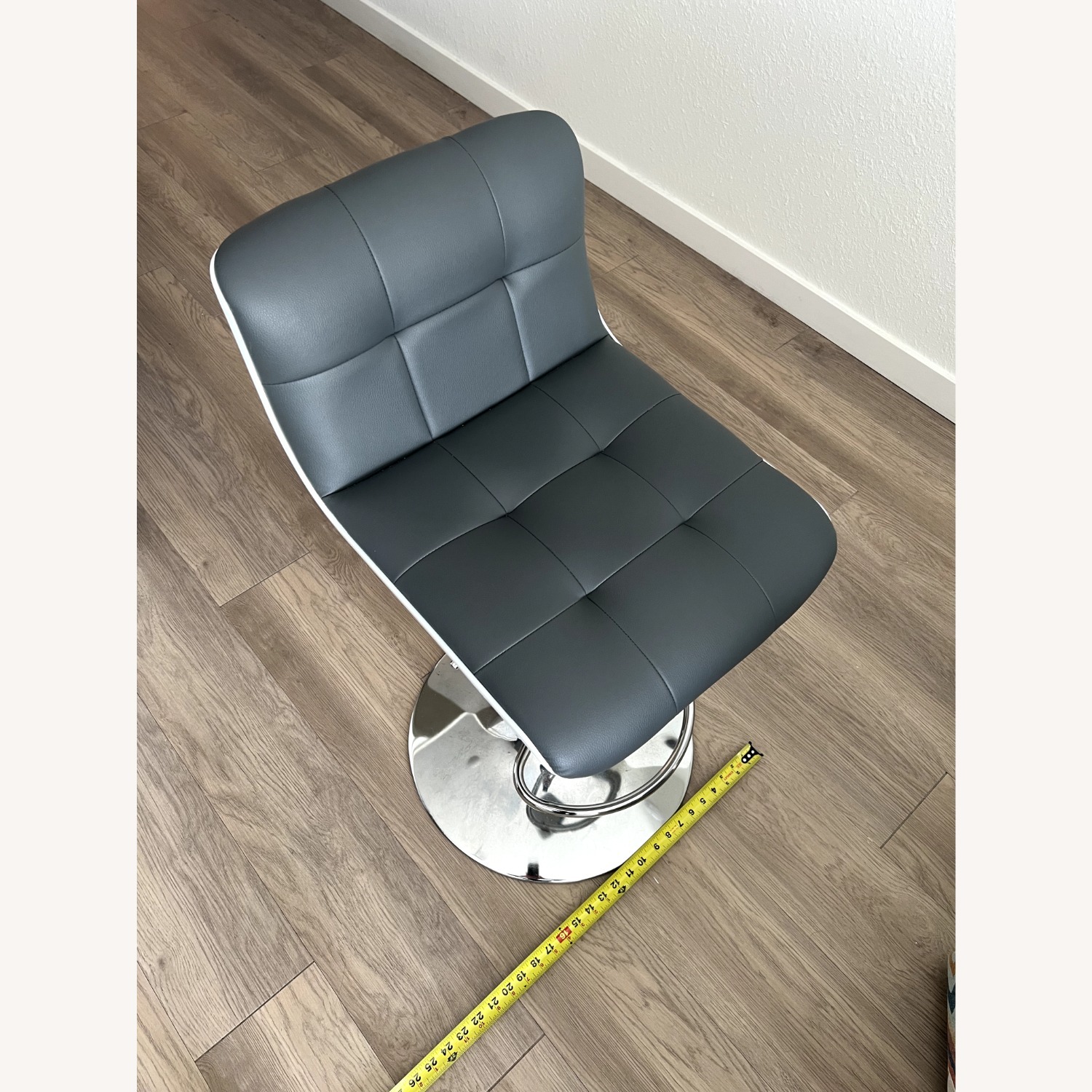 Rooms To Go Falsley Dark Gray Fabric Stools - image-10