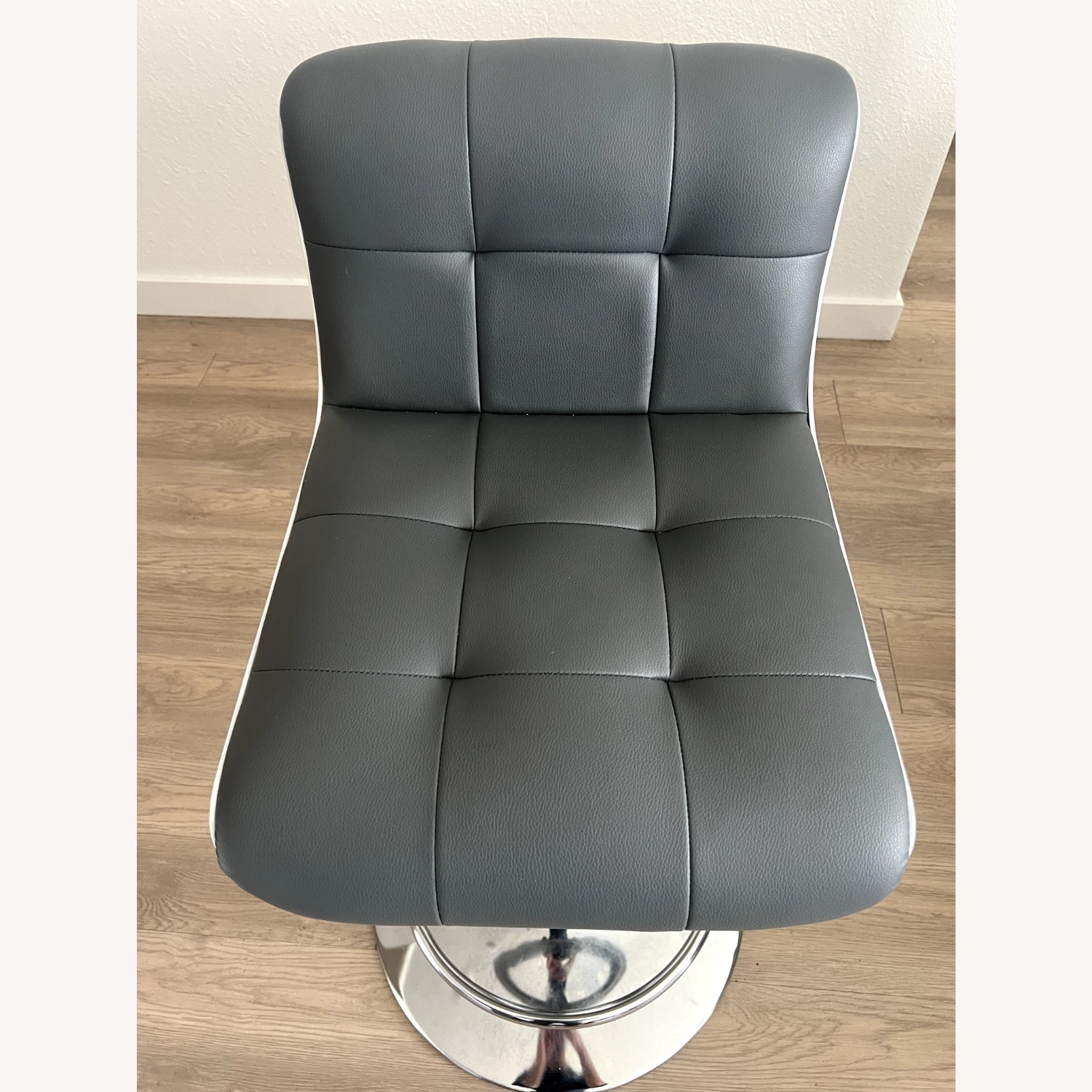 Rooms To Go Falsley Dark Gray Fabric Stools - image-3