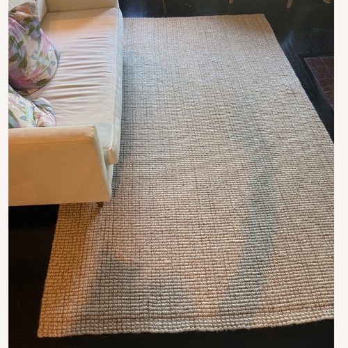 Used Pottery Barn Natural Wool Blend Area Rug 6' x 9' for sale on AptDeco