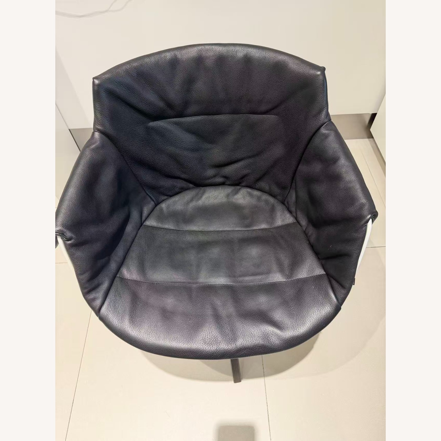 MDF Italia Leather Swivel Armchair  - image-8